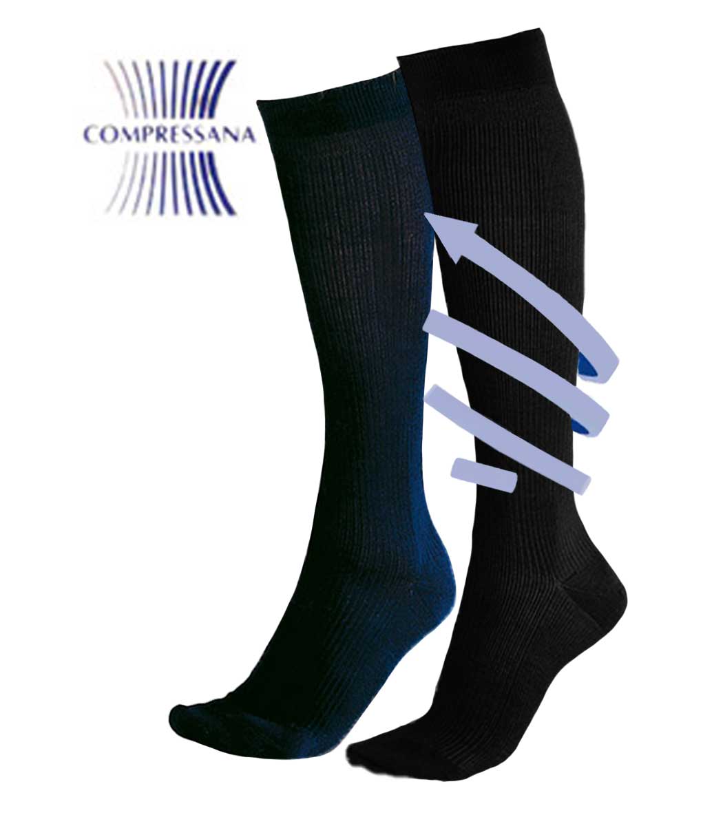 Support knee-highs made of fine cotton TWIST Support knee-highs made of fine cotton TWIST