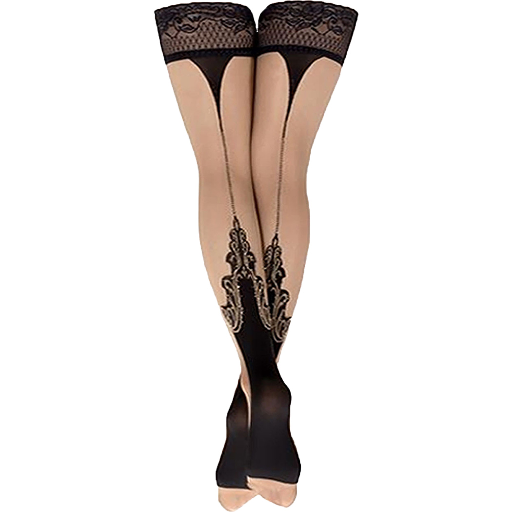 BA-556-skin-back_otto.jpg Ballerina´s Secret Stay Up with seam and high heel Art.556 30/60DEN