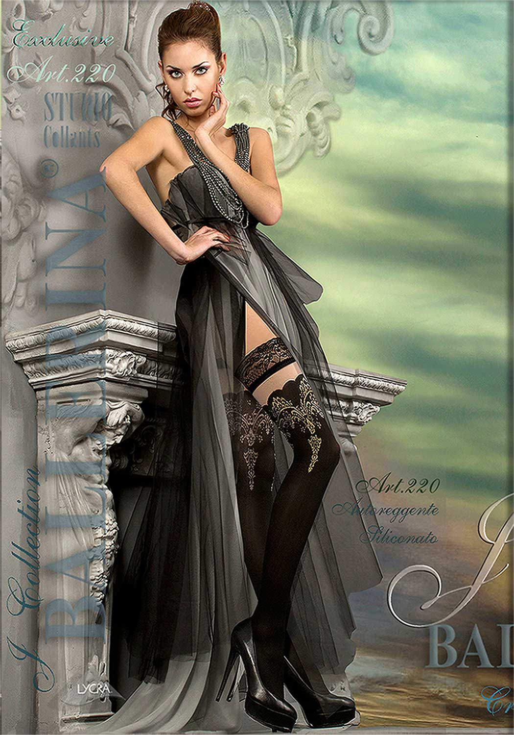 Ballerina´s Secret StayUp with contrasting ornaments Art.220 20/60DEN Ballerina´s Secret StayUp with contrasting ornaments Art.220 20/60DEN