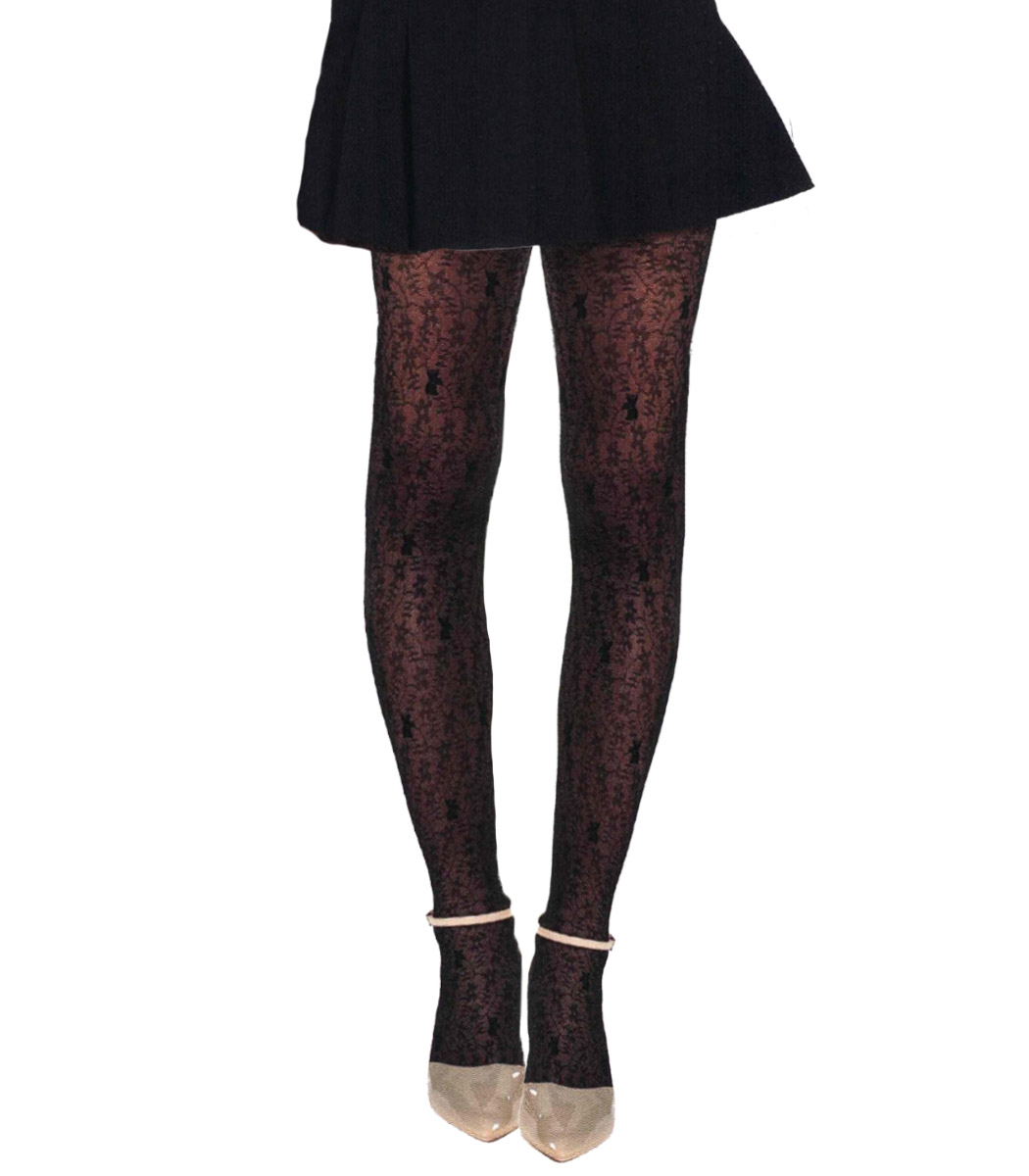 Tights with floral pattern JARDIN 30DEN