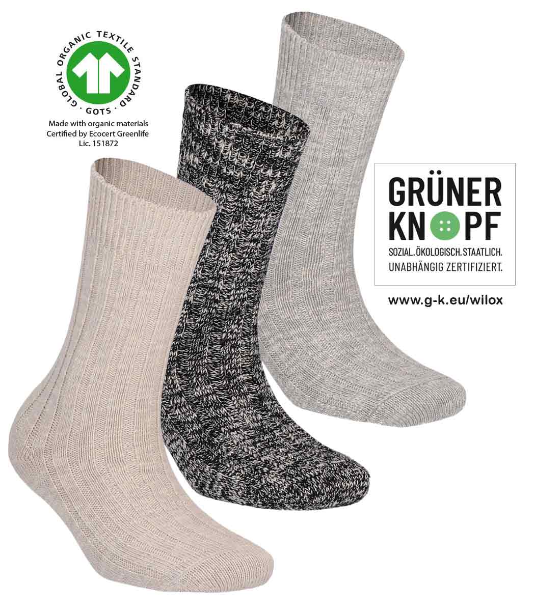 Modern ladies BOOT sock with ribbed structure