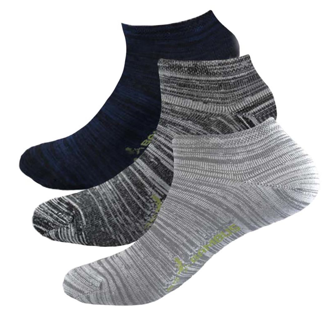 Melange sneaker socks made from bamboo - 3 pairs