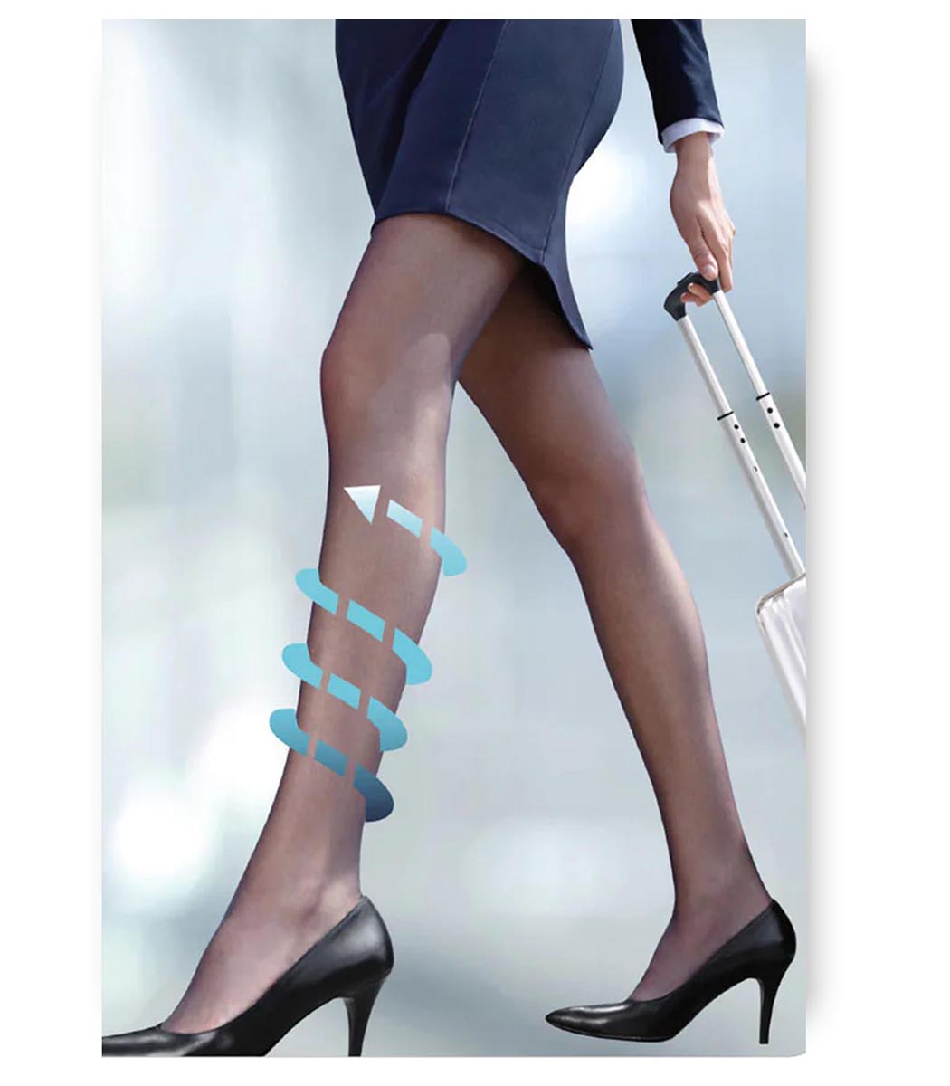 Supportive travel tights against tired legs NEW YORK 40 deniers