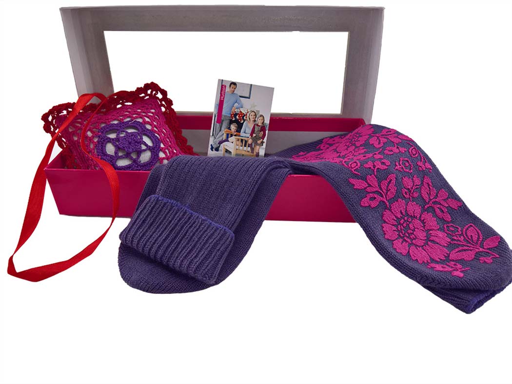 Cosy socks with non-slip sole LAVENDEL