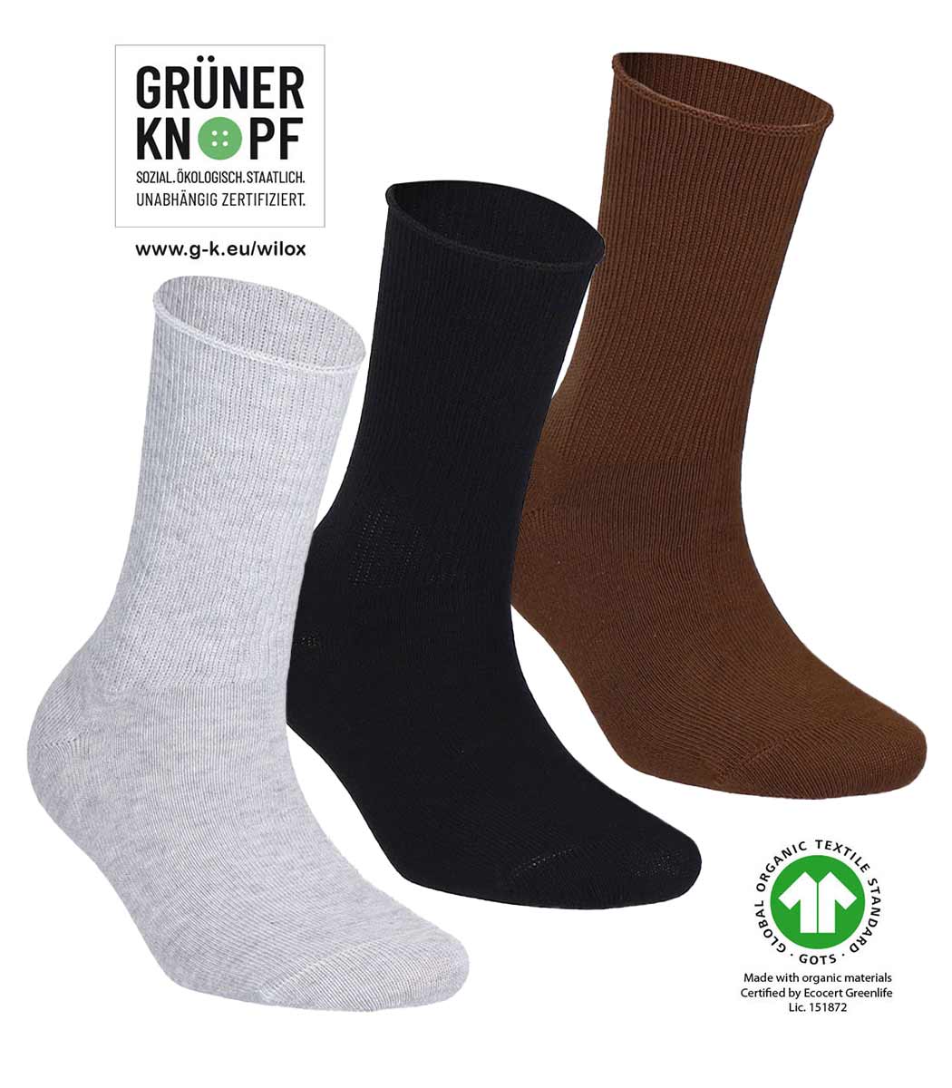 Wilox women's organic cotton RIB socks