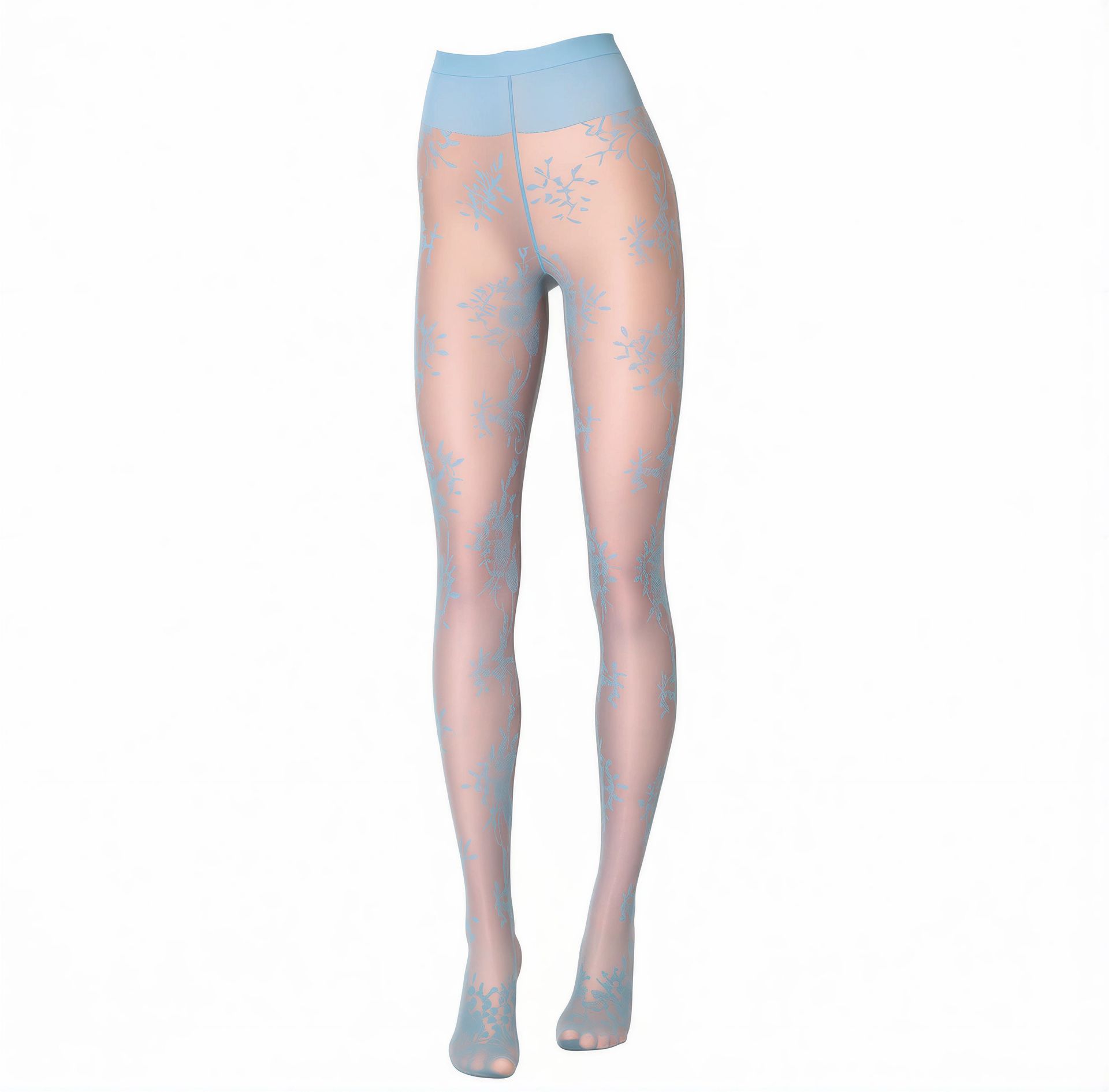 or-lacelike30 Oroblú Blau – Seitenansicht links