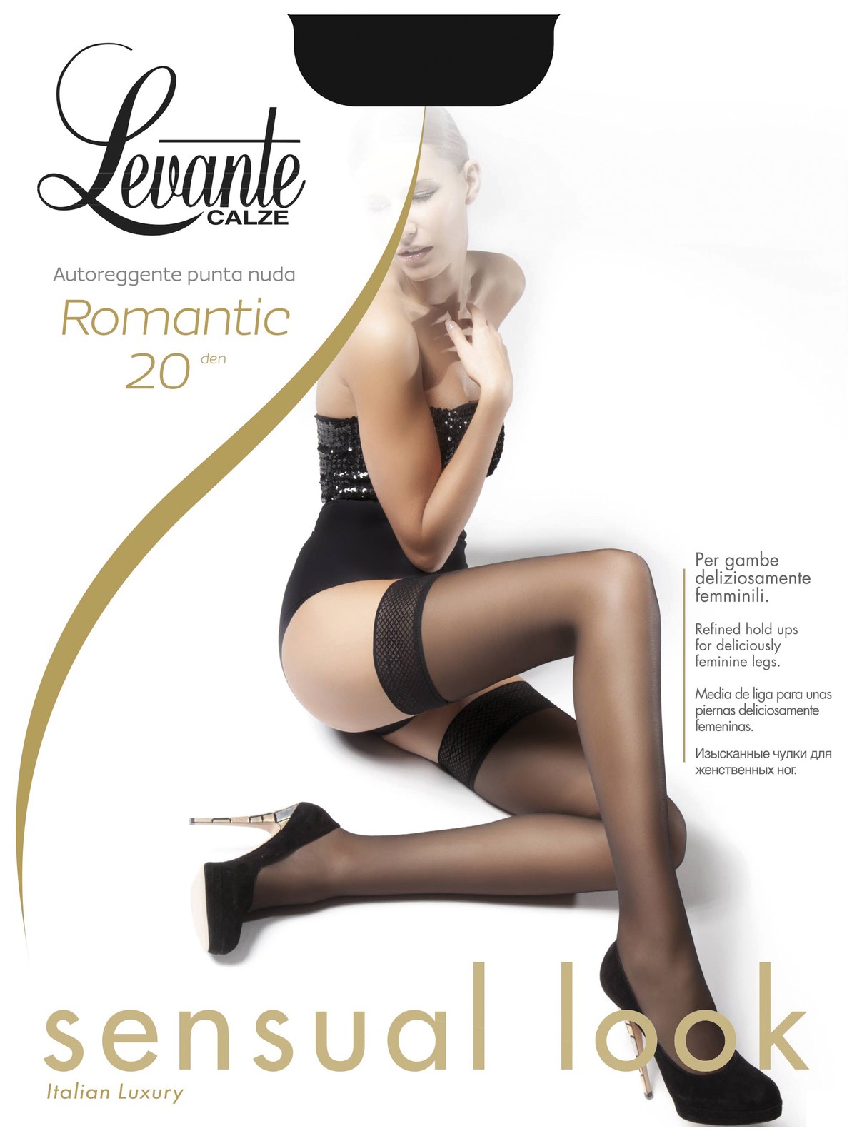 Levante hold-up stockings ROMANTIC 30 DEN (20 DEN)