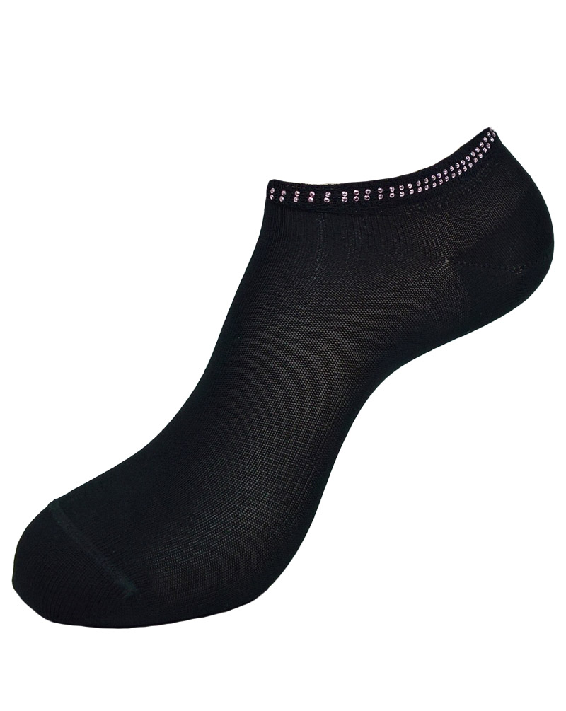 Women's trainers socks with delicate studs on the hem
