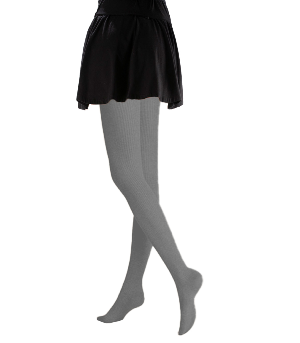 Strick-Strumpfhose mit Rippen-Muster