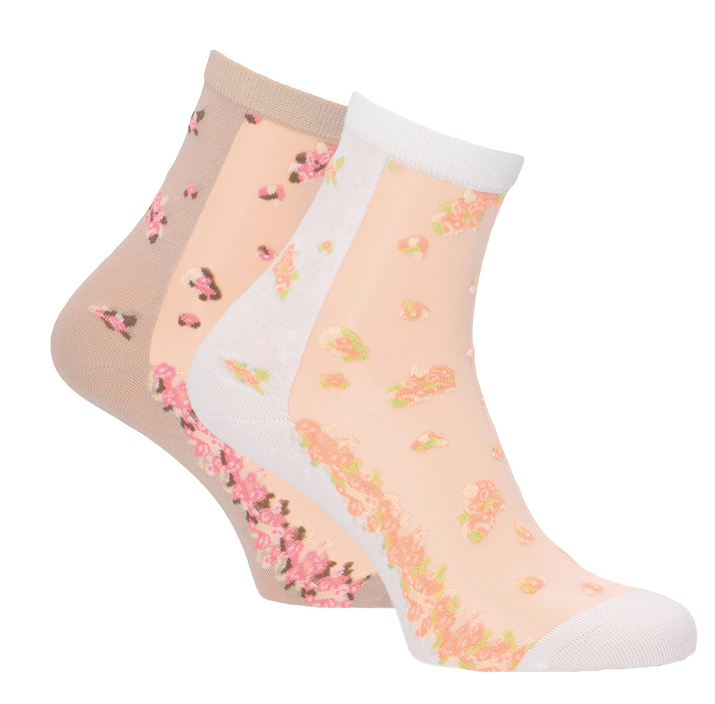 Socks with all-over floral pattern Socks with all-over floral pattern