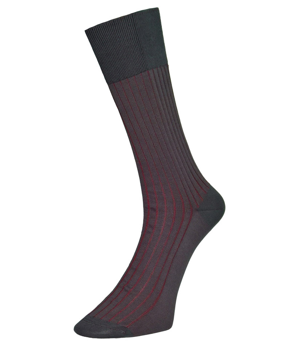 w-SG-15535C-chianti.jpg Cotton men's socks with ribbed structure