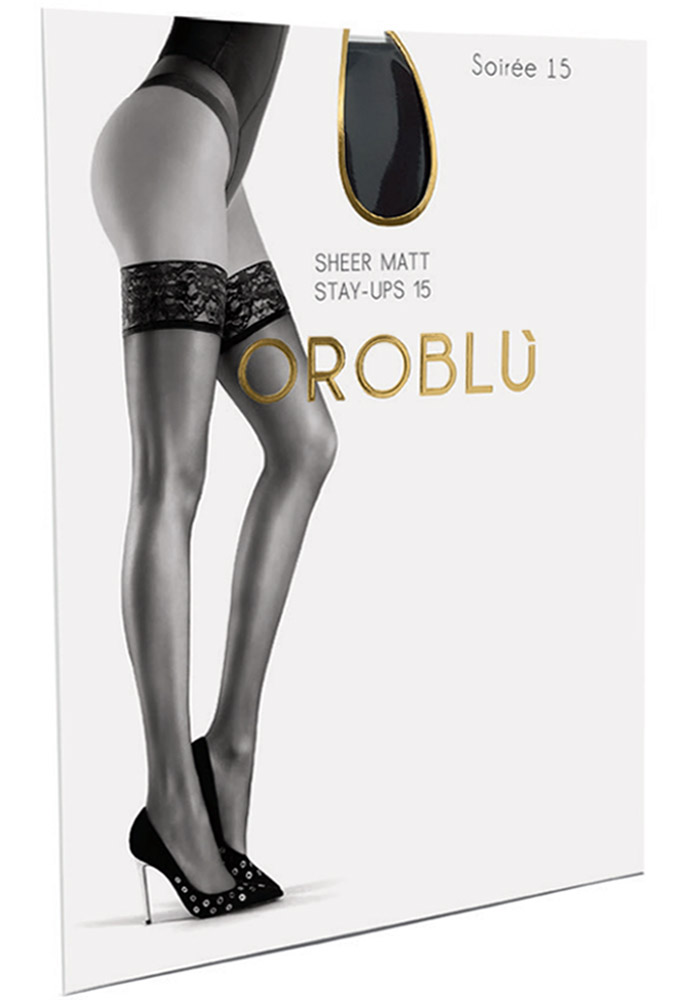 Transparente halterlose Strümpfe SOIREE 15DEN