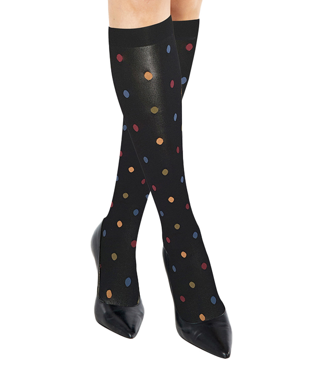 Opaque fine knee socks with dots DOTTY 70 DEN Opaque fine knee socks with dots DOTTY 70 DEN