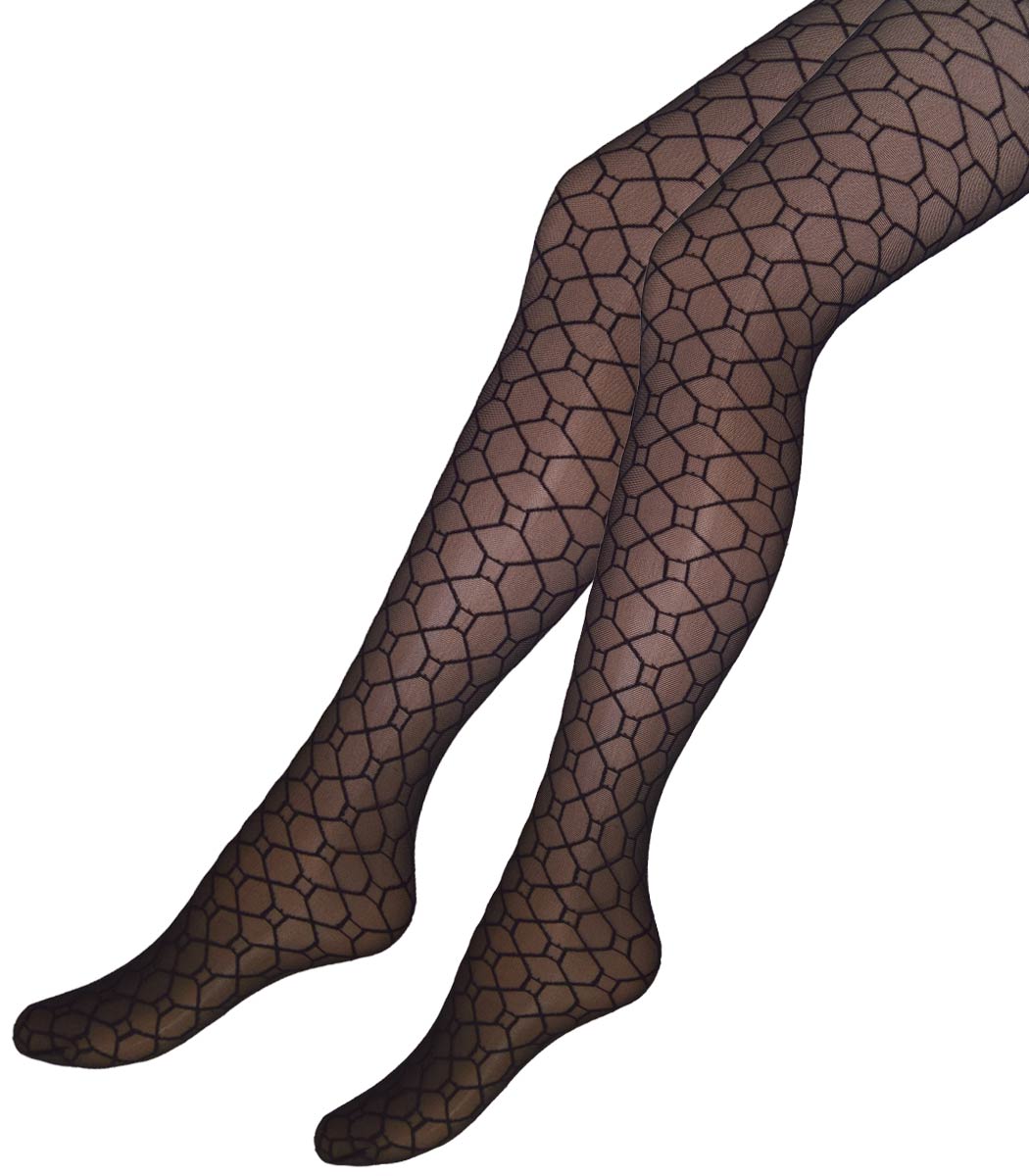 MR-Esagonie-hose-black_otto.jpg Mura Tights with geometric pattern ESAGONI 20DEN
