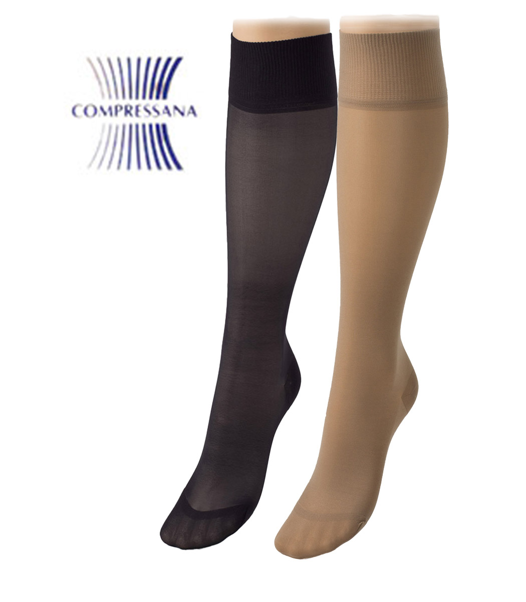 Support knee highs with massage foot sole calypso 40 den