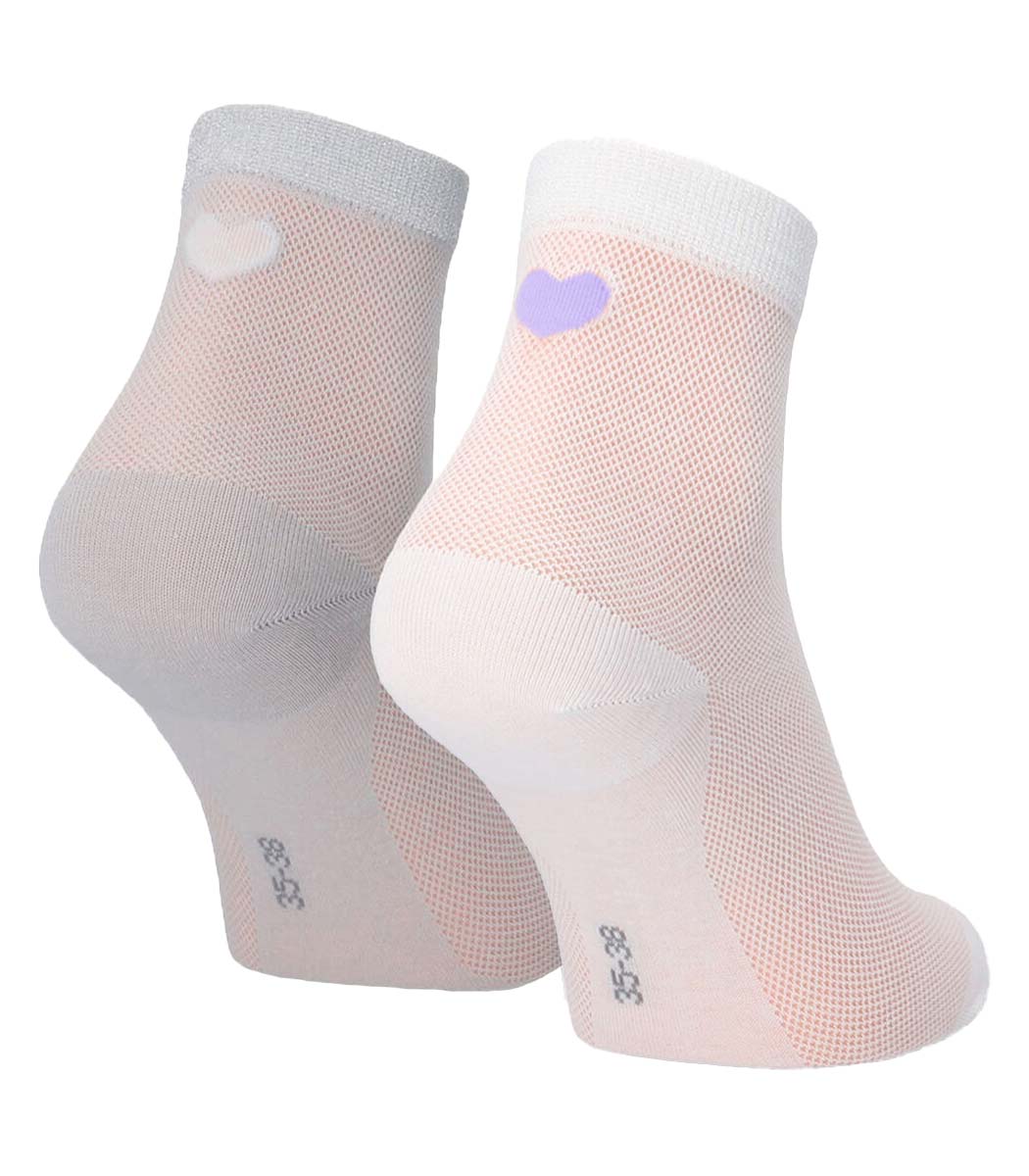 TS-99661-grau+weiss-lila_otto.jpg Söckchen mit Herzchen in 2-er Pack