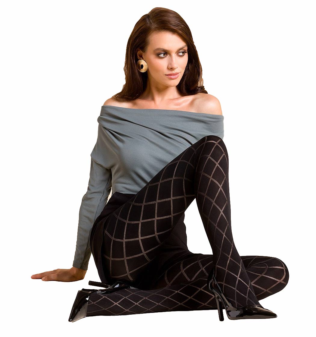 Gabriella ladies' patterned tights SAVIA 80 DEN