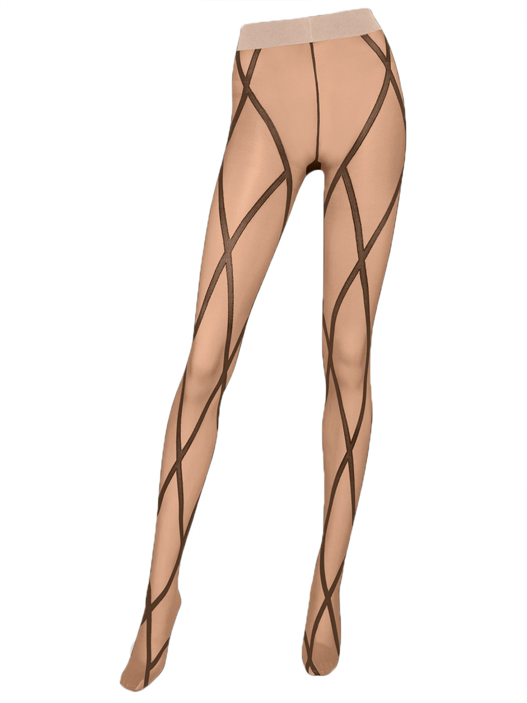 WF-14961 beige 2.jpg Wolford Strumpfhose mit Rautenmuster Diamond 20DEN