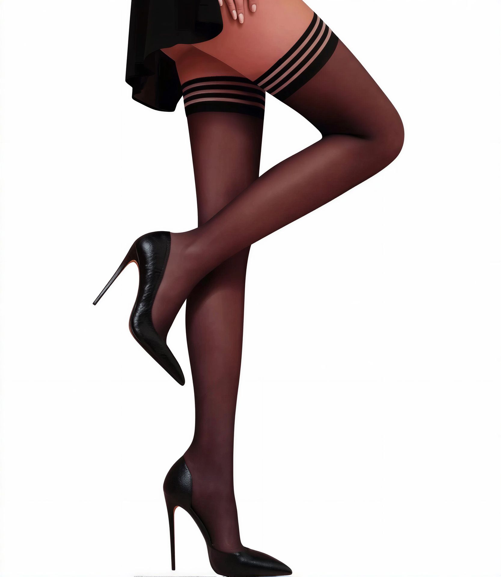 TR-VALENTINA Trasparenze Schwarz – left side view