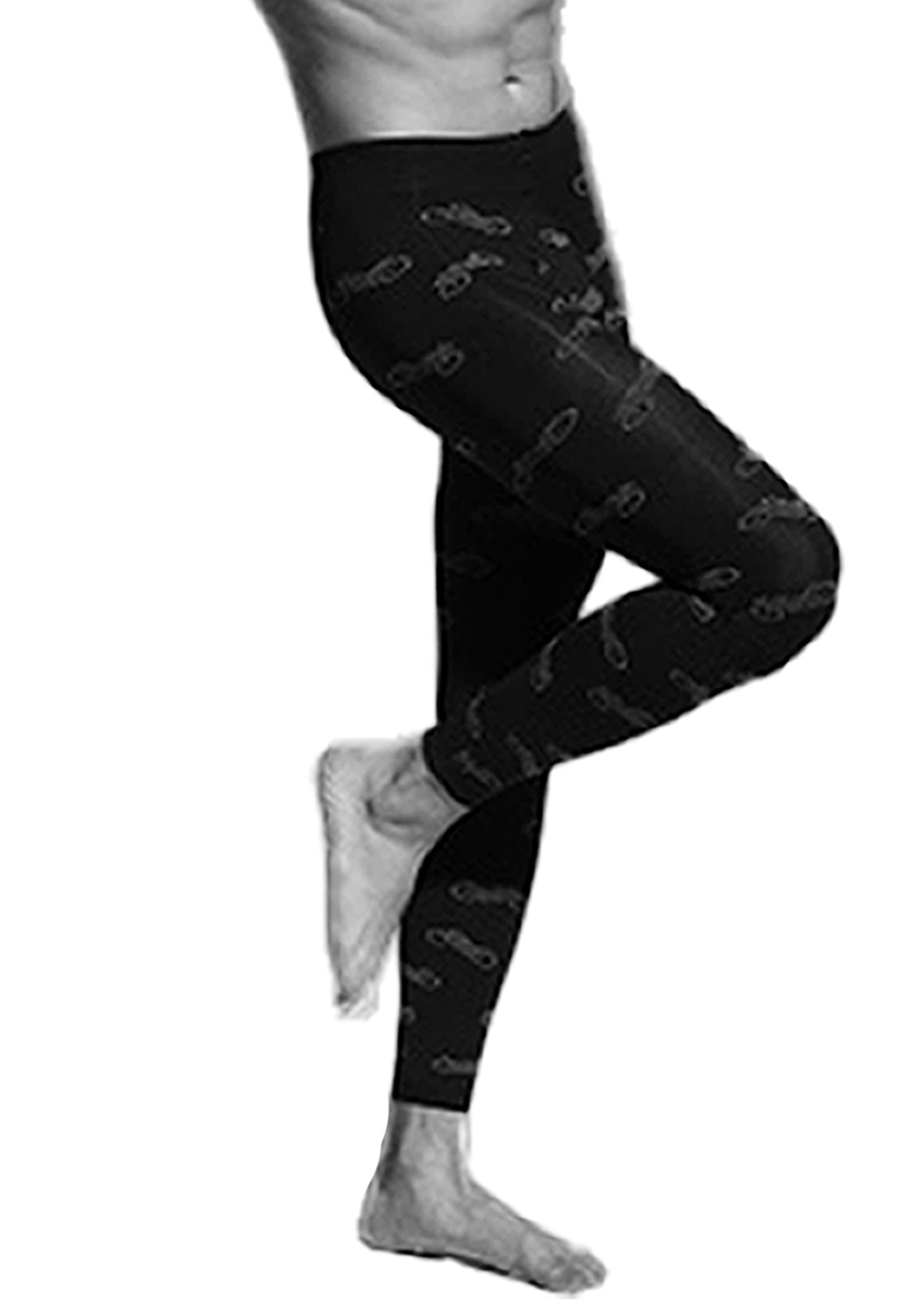 Men's leggings with motorcycle pattern Motors 60 DEN