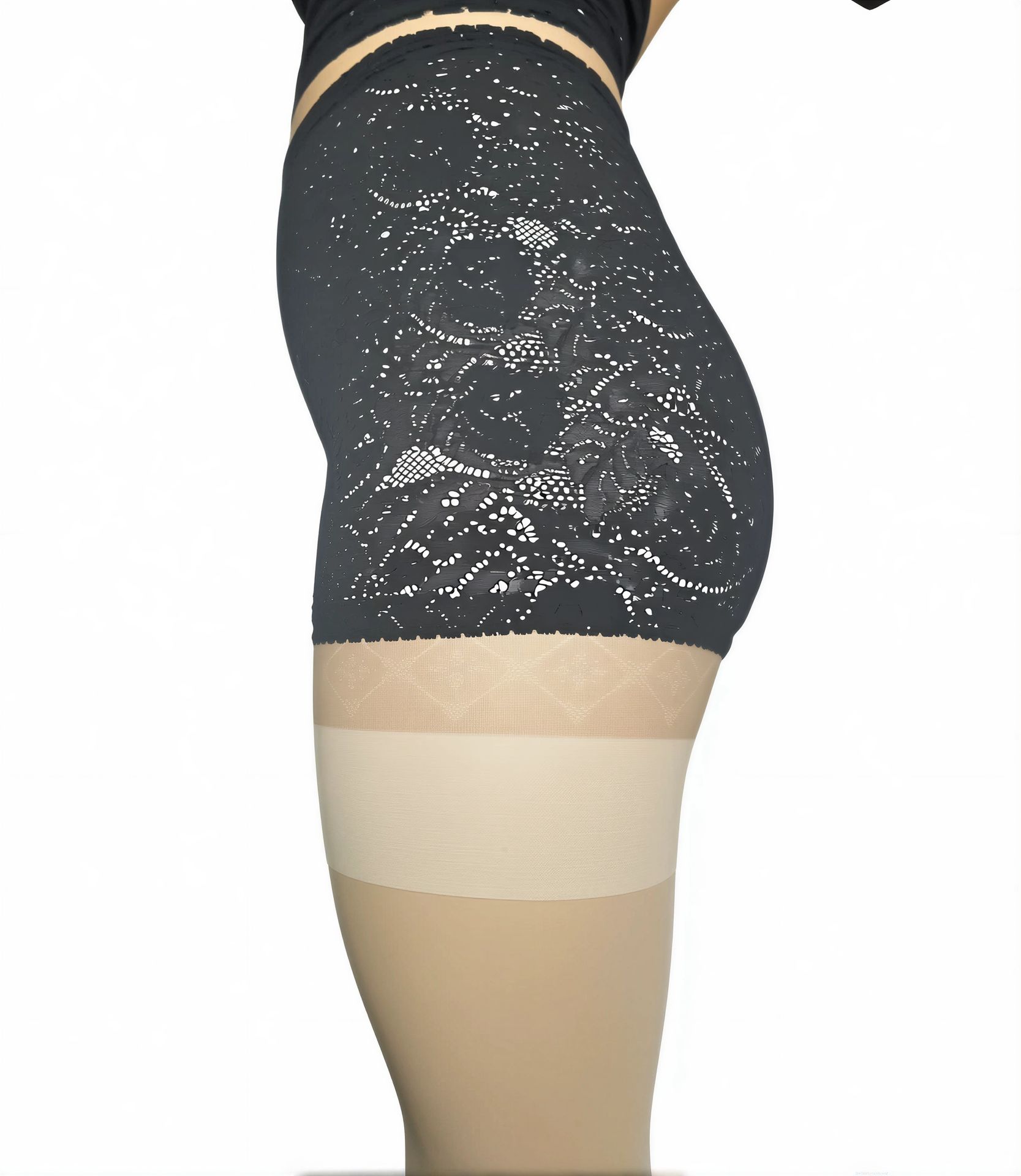 Trasparenze TR-PENNACauto Halterlose Strümpfe PENNAC – Seitenansicht rechts