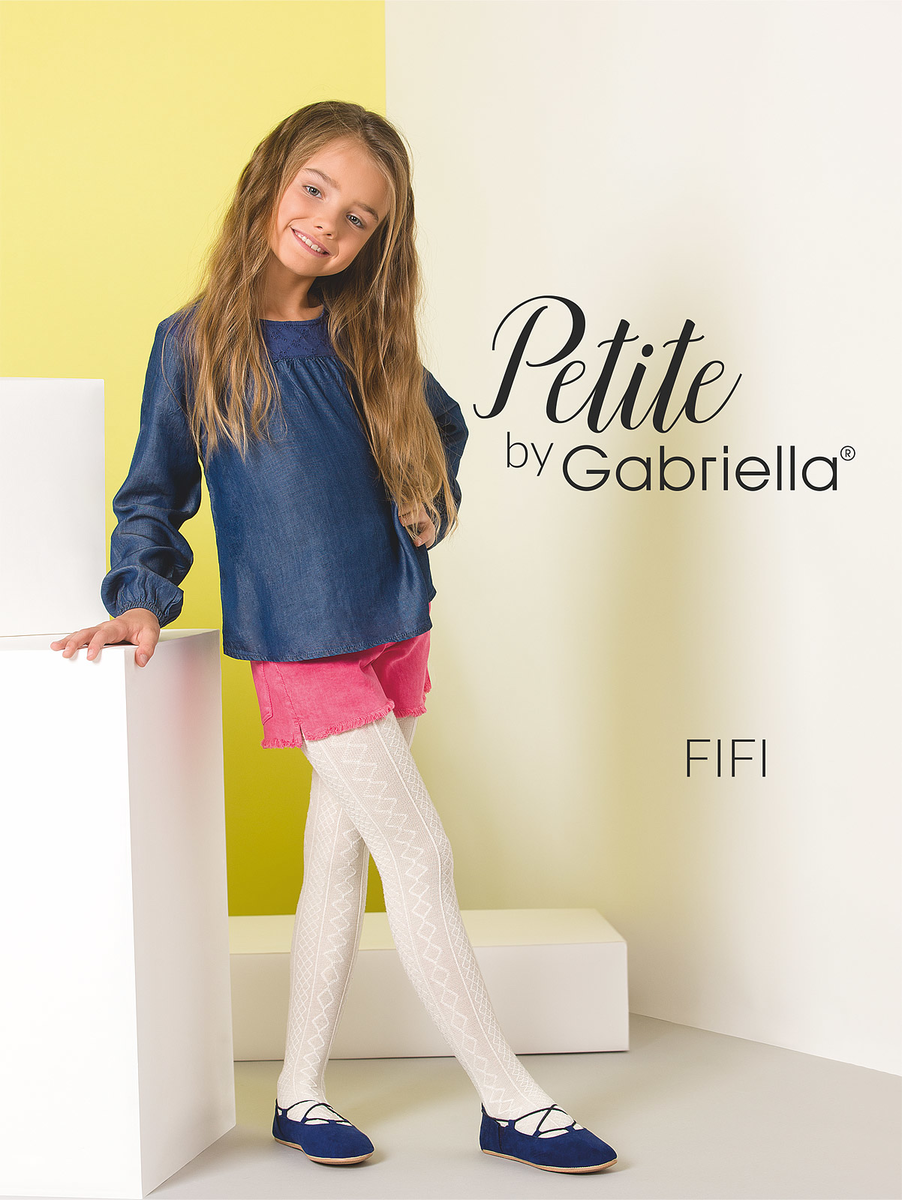 Kinder-Strumpfhose mit eingewebten Muster FIFI 200 DEN