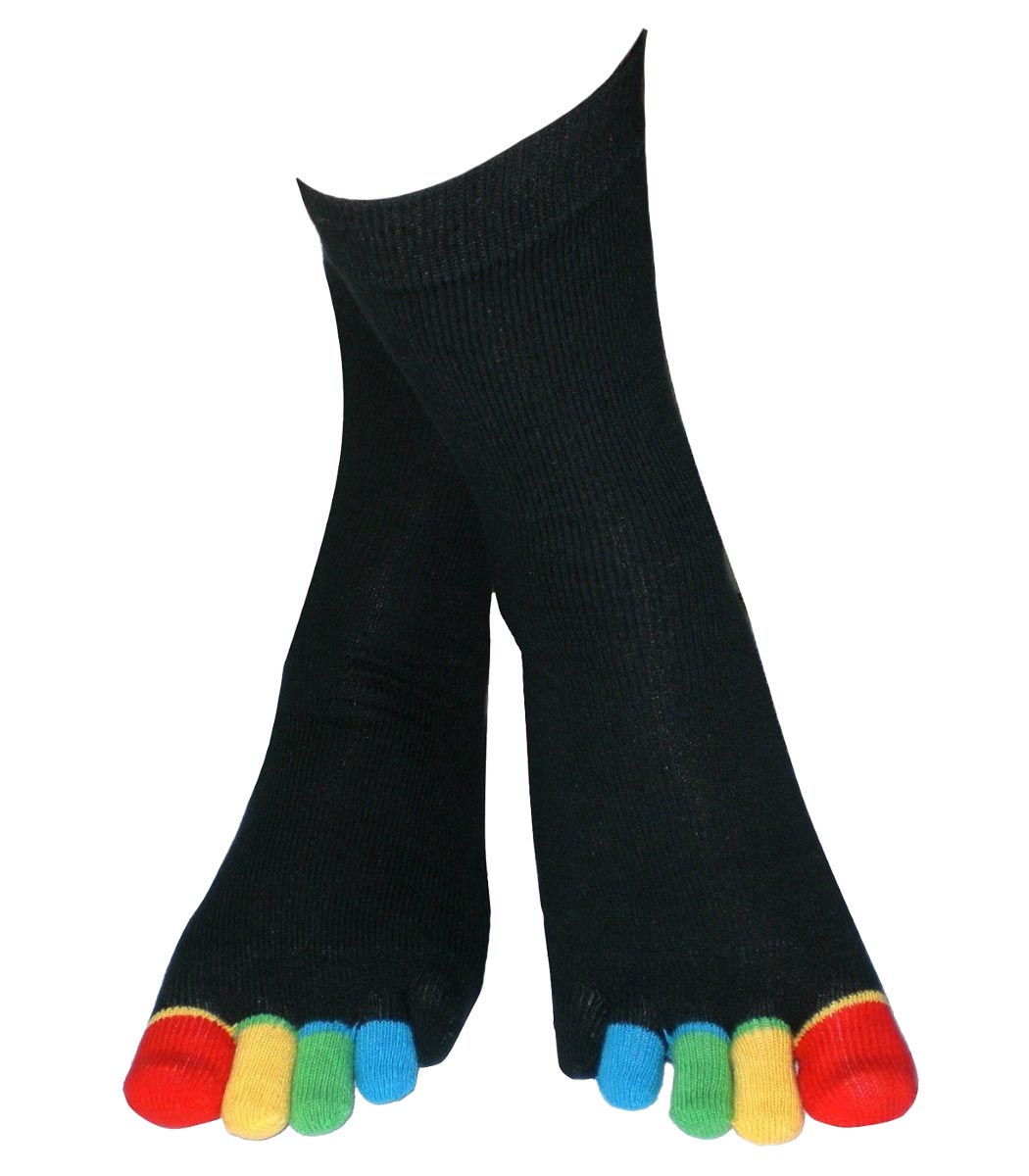 Unisex cotton toe socks with colourful toes Unisex cotton toe socks with colourful toes