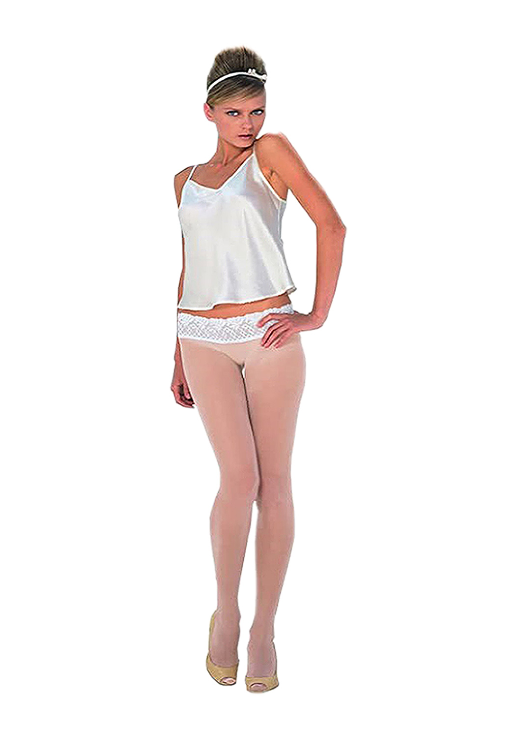 Tights with lace edging KATERINE 40DEN