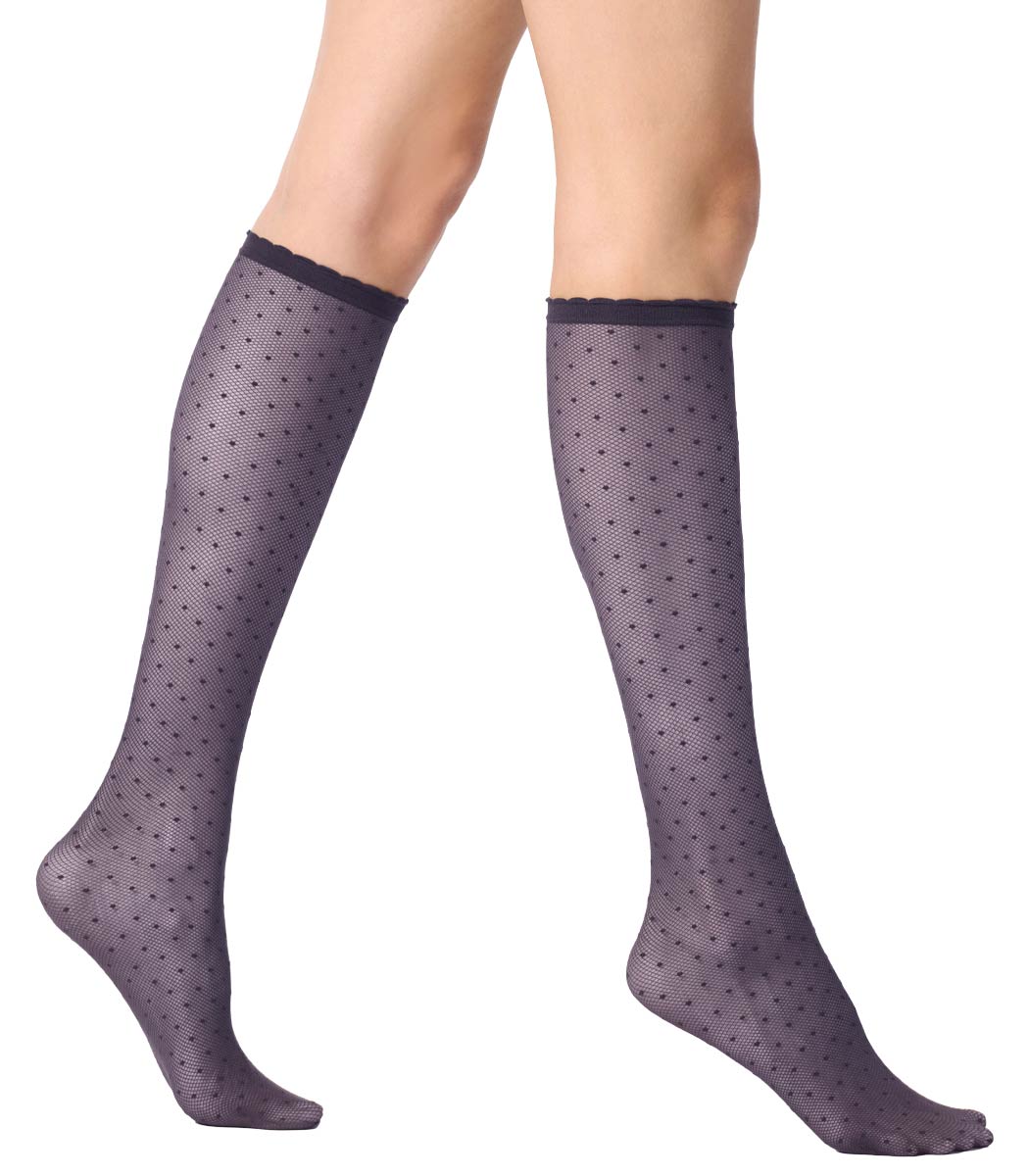 OR-Plumetis-blau1_otto.jpg Kniestrümpfe mit kleinen Pünktchen PLUMENTIS 30DEN