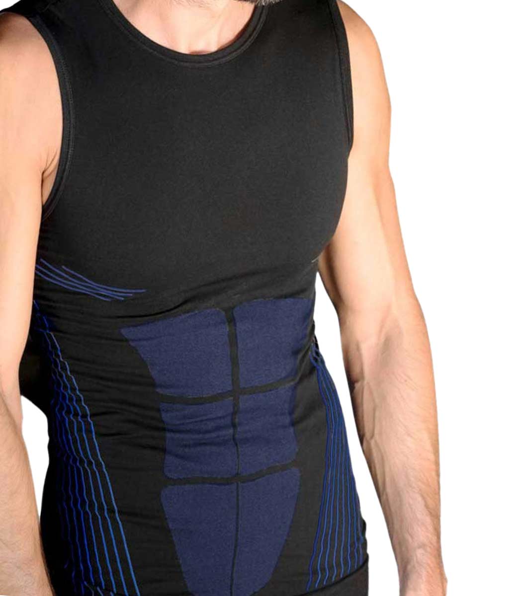 w-wi-10607-schwarz-blau.jpg Breathable sports shirt without sleeves with 3D Active Air Zone