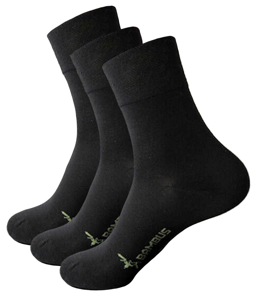 Unisex black socks "Bamboo" - 3 pairs Unisex black socks "Bamboo" - 3 pairs