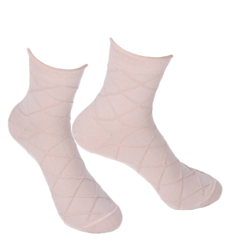 SanGiacomo women's socks with diamond pattern and rolled edge