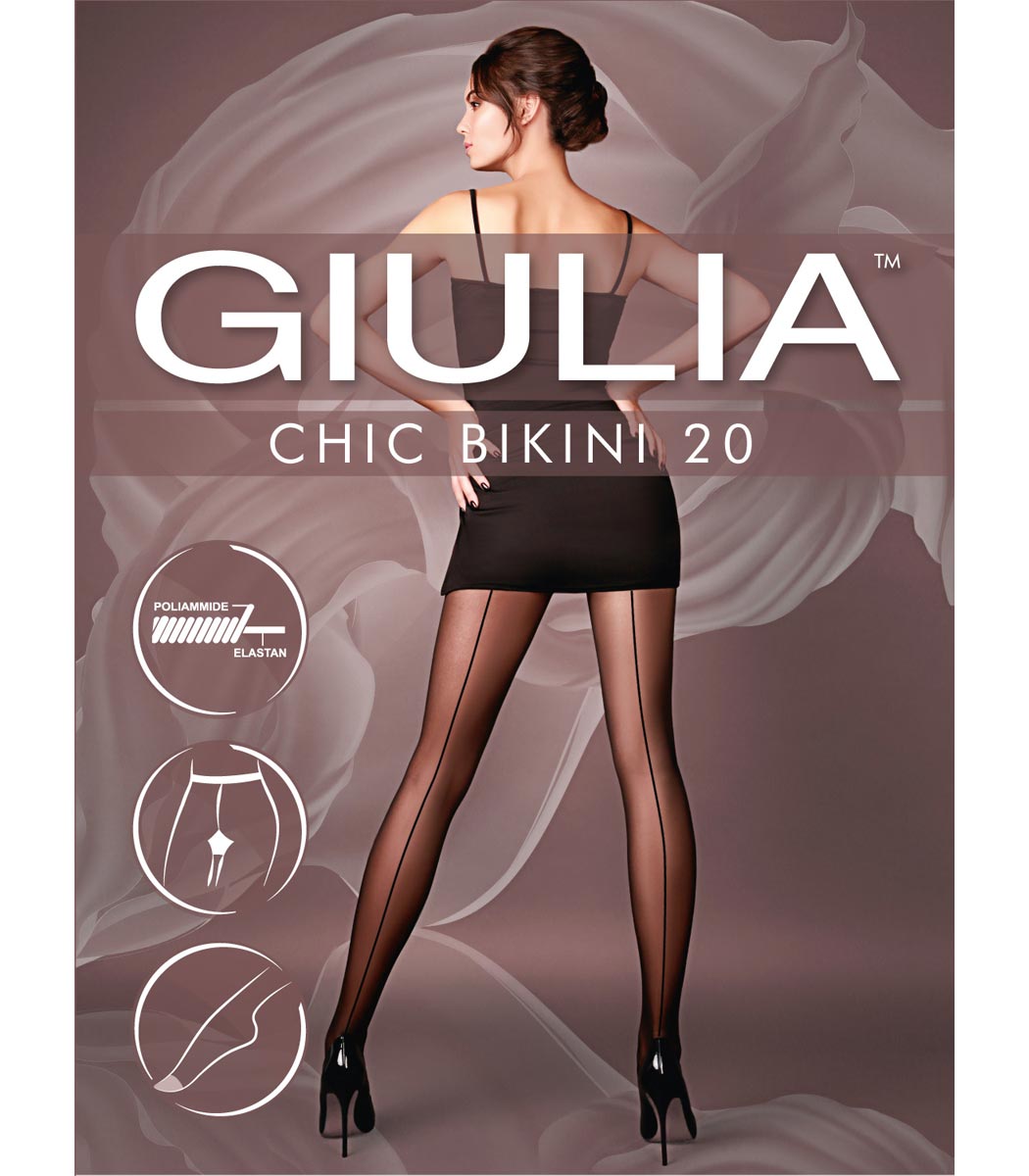 Seamed tights CHIC BIKINI 20 DEN Seamed tights CHIC BIKINI 20 DEN