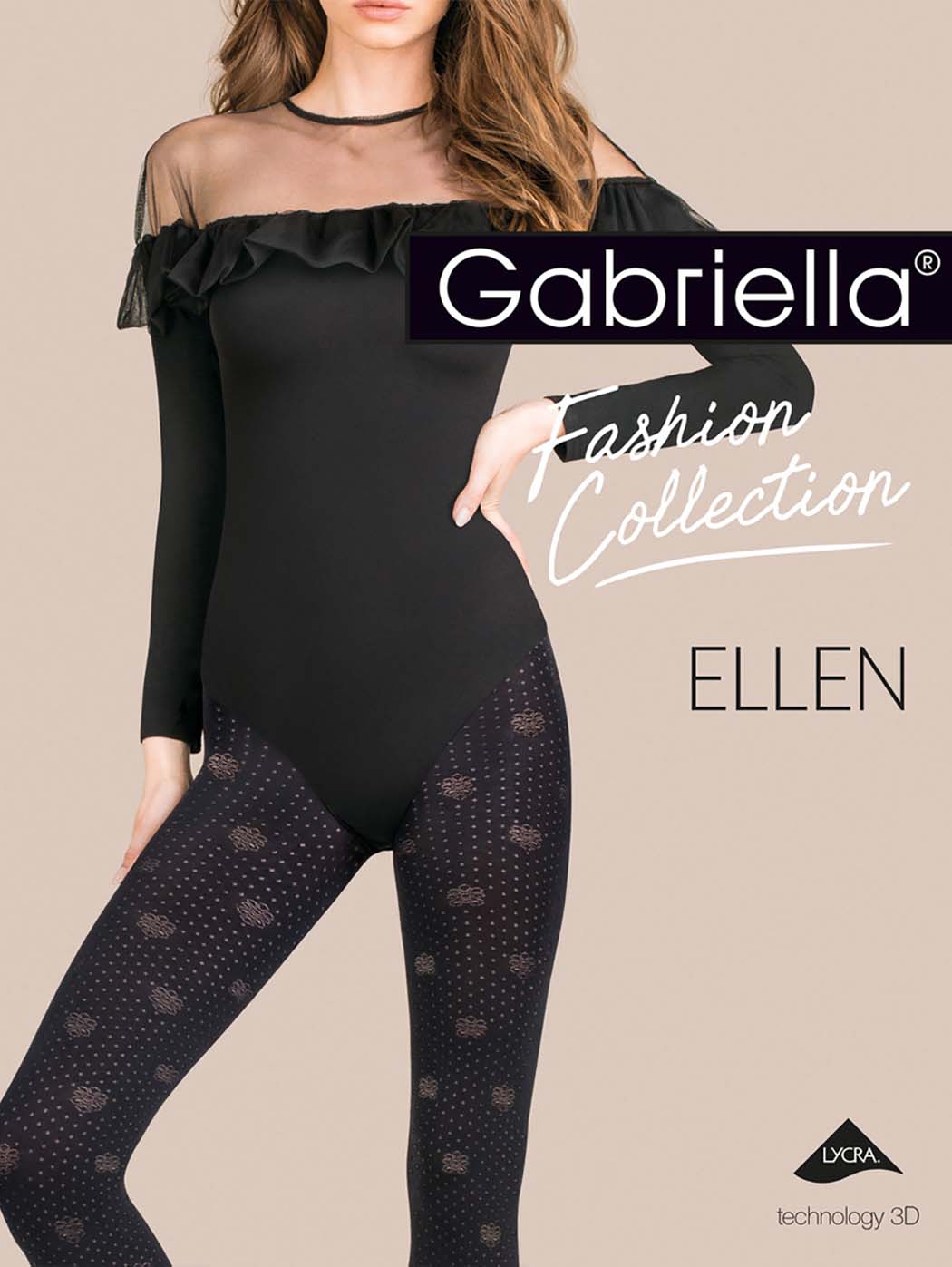 Exclusive tights with dots made of microfibre ELLEN 3D Exclusive tights with dots made of microfibre ELLEN 3D