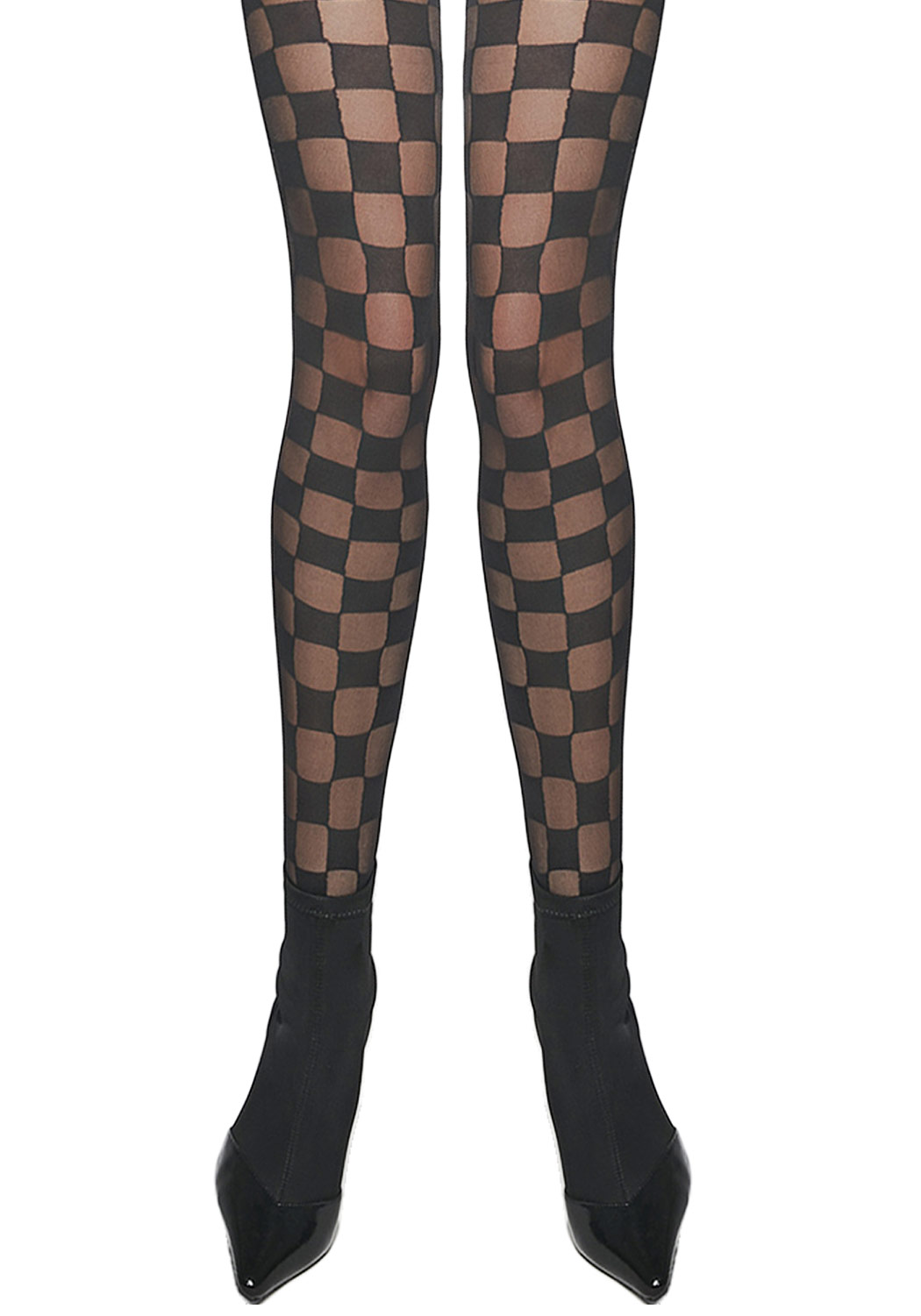 Tights with chequered pattern PHOEBE 30 DEN
