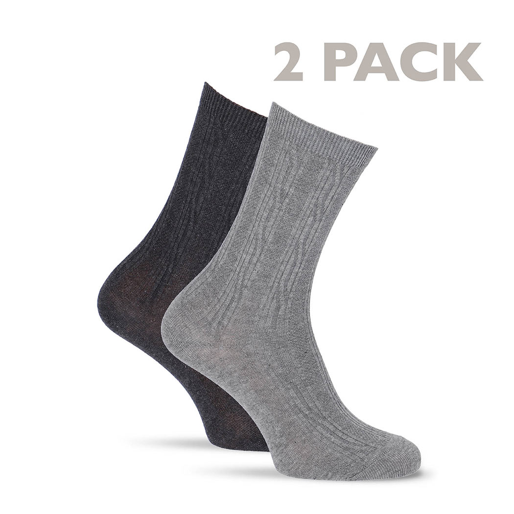 TS-99651P2-grey+anthr_otto.jpg Tamaris Struktursöckchen mit Zopfmuster 2 Paar