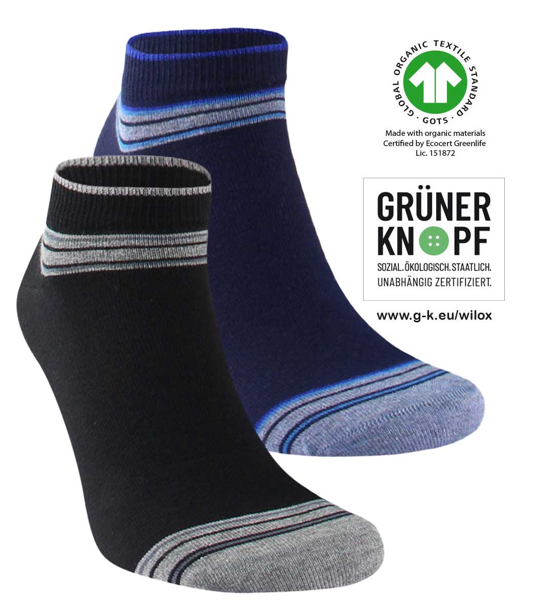 Men's cotton Snaeker socks ORGANIC STRIPES Men's cotton Snaeker socks ORGANIC STRIPES