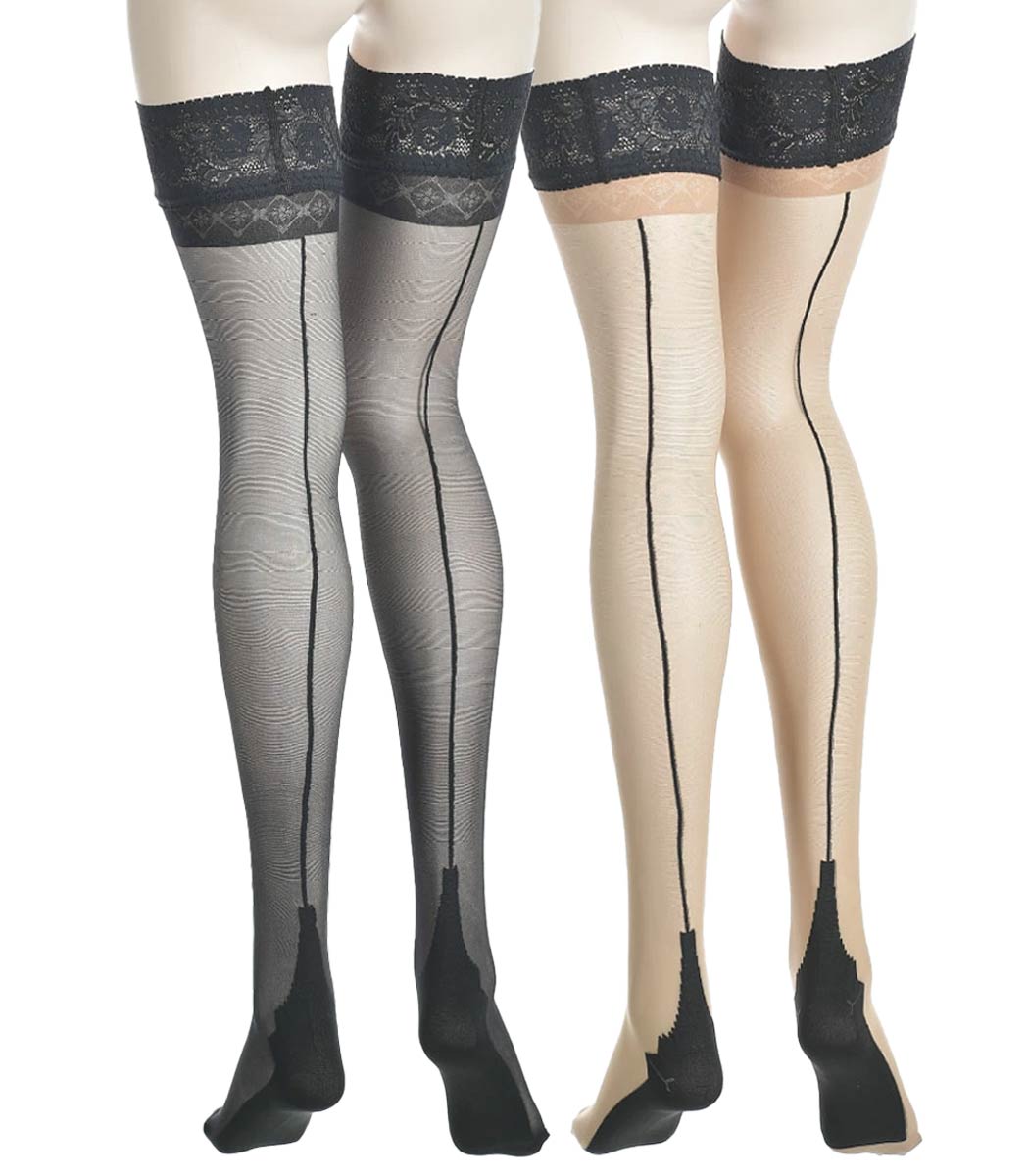 Hold-up stockings with back seam and high heel PENNAC 20 DEN Hold-up stockings with back seam and high heel PENNAC 20 DEN
