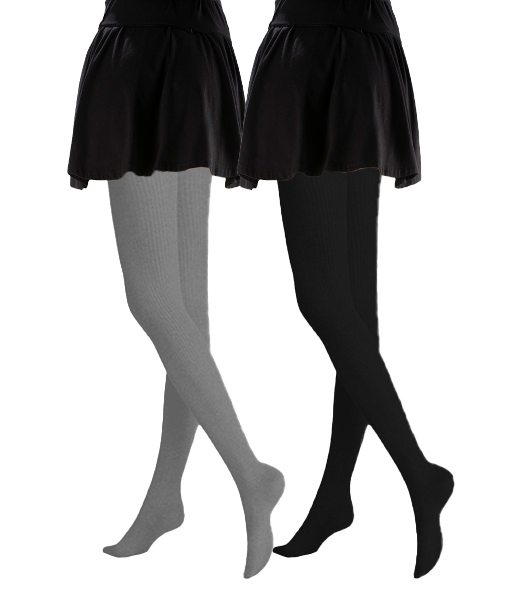 Knitted tights with ribbed pattern Knitted tights with ribbed pattern